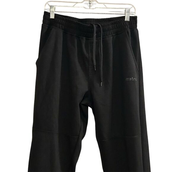 Mitre Men's Black Fleece Jogger Sweatpants Size L Casual Tapered Fit - Picture 5 of 12